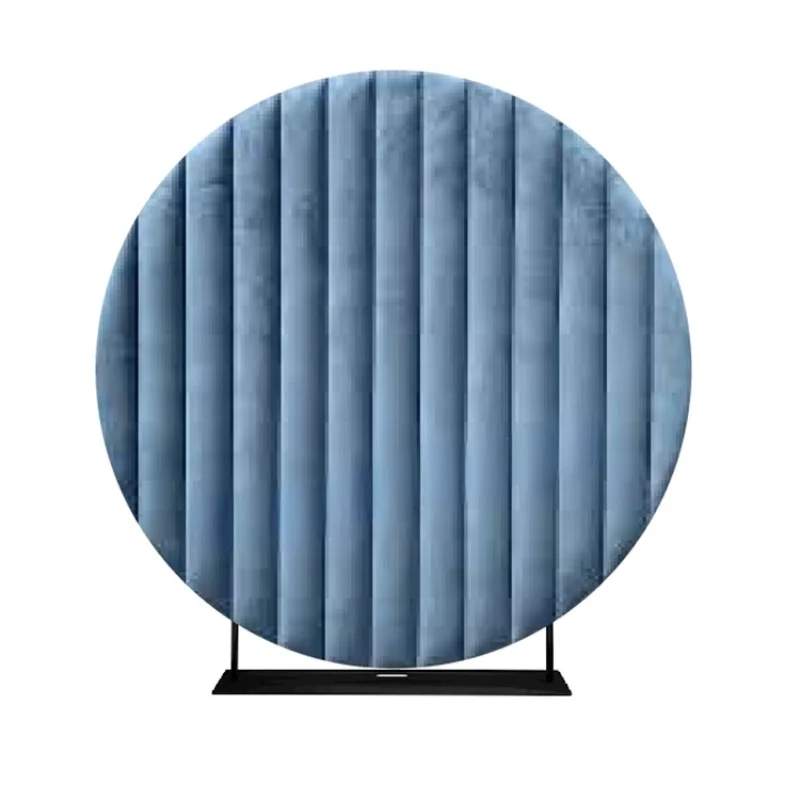 

New 7ft Velvet Background Arch Wall Wedding Props Cylindrical Dessert Table Display Round Flannel Background Wall Birthday Decor