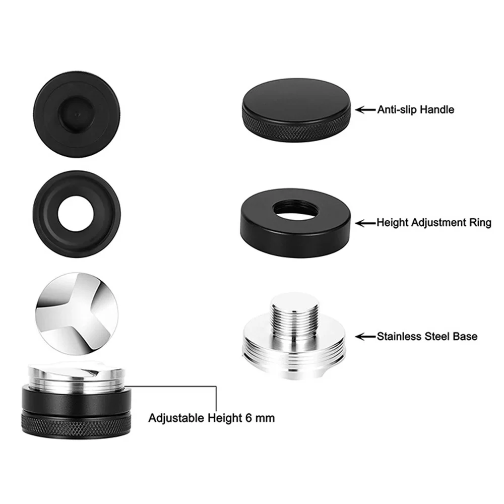 

304 Stainless Steel Coffee Tamper 51MM/53MM/58MM Coffee Distributor Coffee Powder Hammer Customized Coffee Accessories