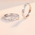 2021 Прямая доставка милый романтический Стиль горный море Пара Кольца из серебра Цвет эмаль для женщин и мужчин универсальный любителей роскоши 1 шт. кольцо