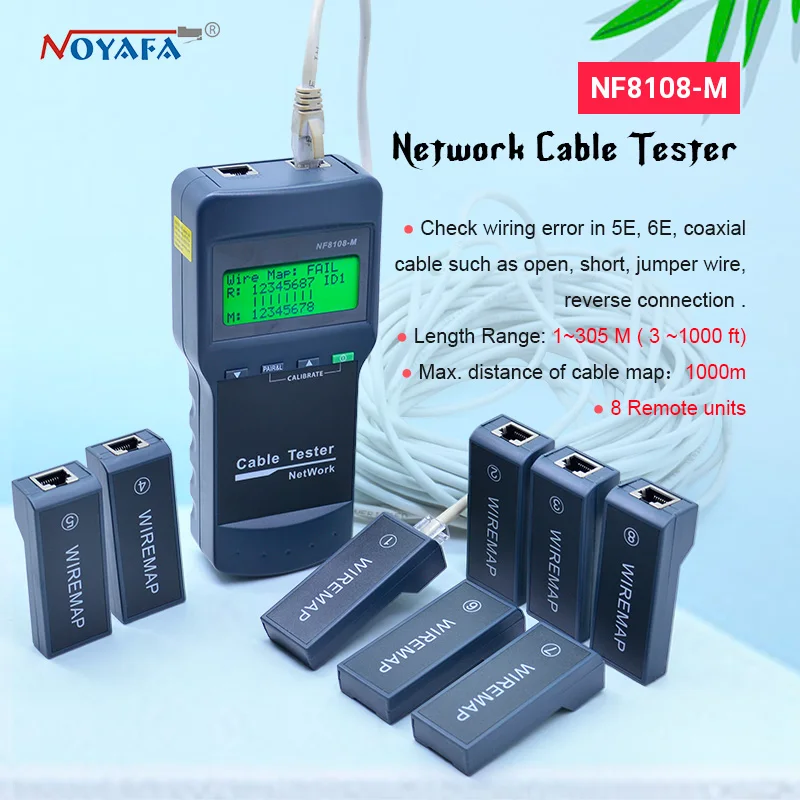 Высокое качество устройство для проверки кабеля локальной сети NOYAFA Φ 8 удаленных