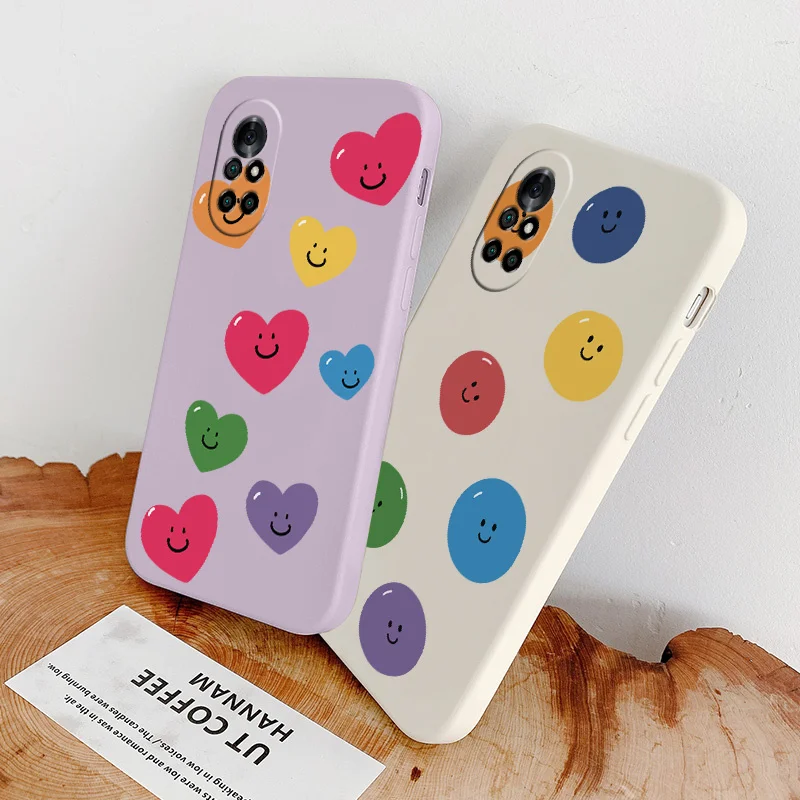 

Love Liquid Silicone Case For Huawei Nova 8 7 Pro SE 6 SE 5 Pro 5Z 5I 5Ipro 5T 4 4E Ultra Thin Soft Phone Cover Case