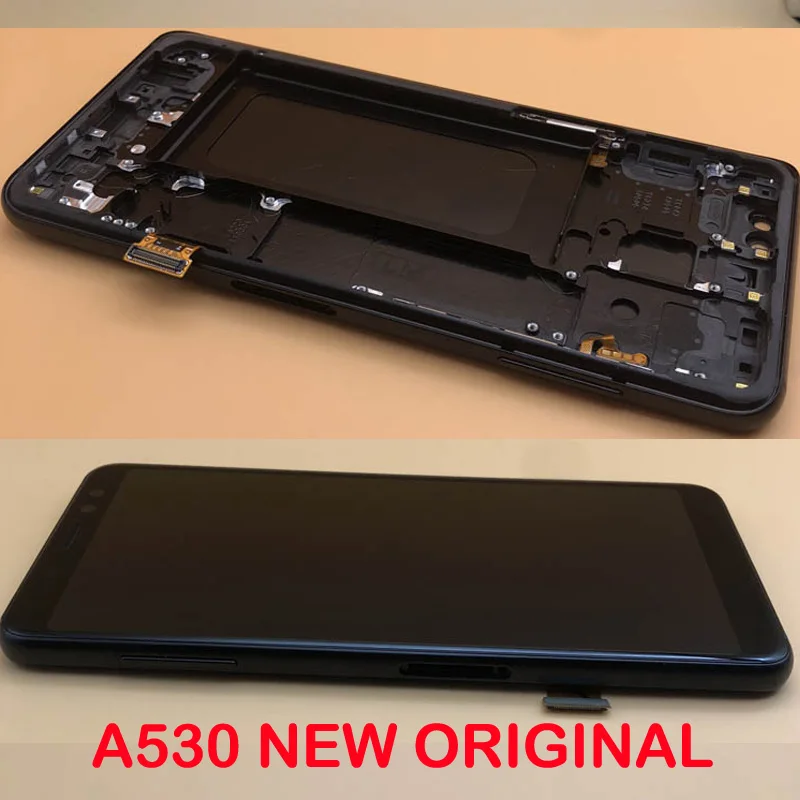 Новый оригинальный AMOLED 5 6 ''дисплей для SAMSUNG Galaxy A8 2018 LCD A530 A530F A530DS A530N ЖК экран с