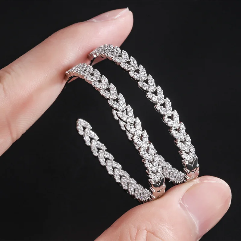 

Popular micro-inlaid earrings temperament personality earrings