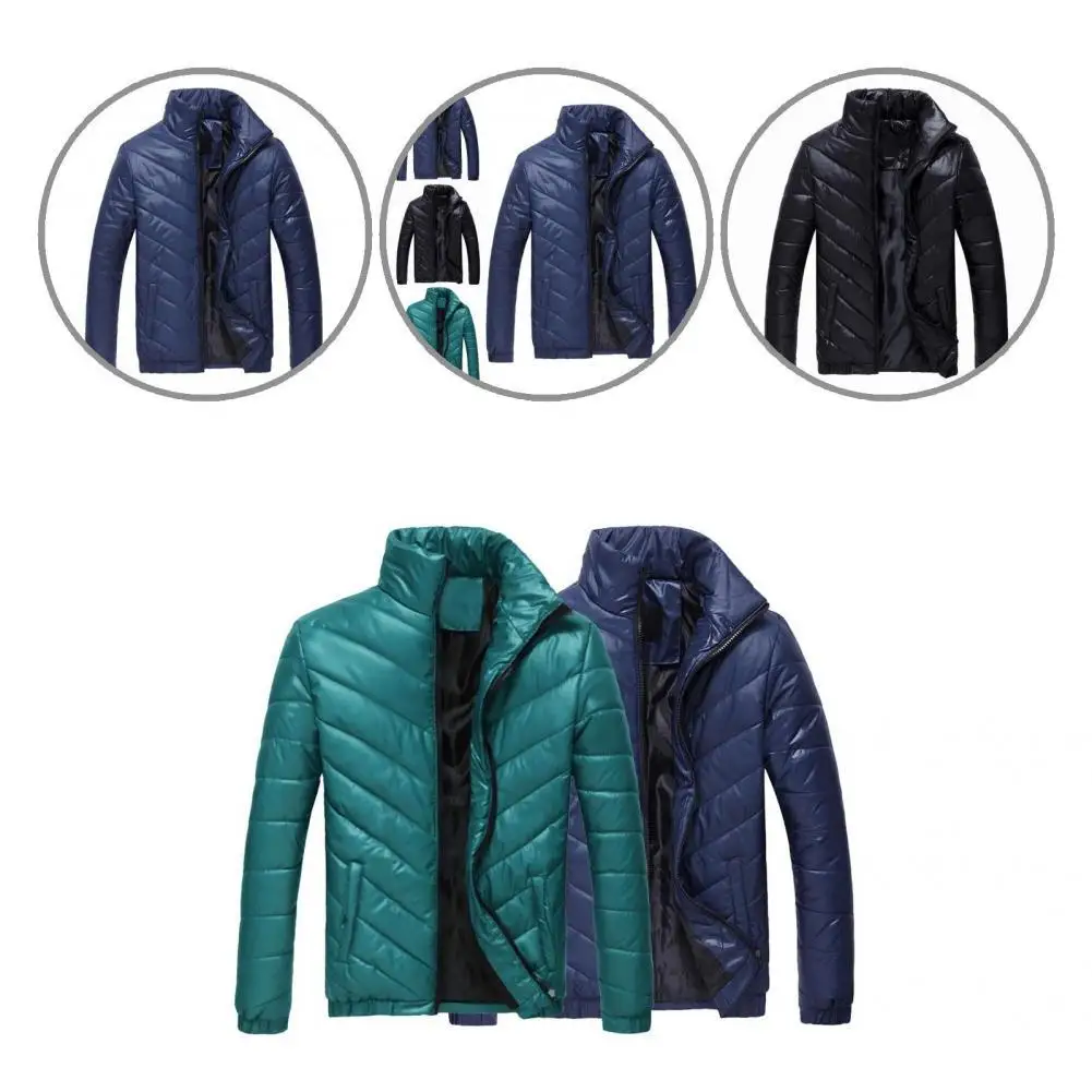 

Stylish Puffer Jacket Generous Down Coat Comfortable Elastic Cuff Full-Zip Winter Puffer Jacket