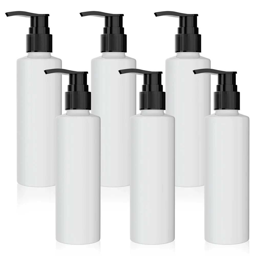 200ml Refillable Plastic Pump Dispenser Bottles For Lotion, Massage Oil, Shampoo And More Bpa/latex Free