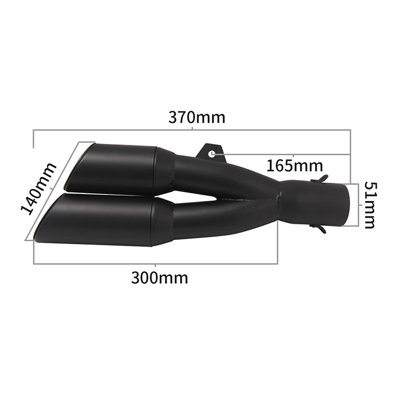 51 мм Универсальный Escape мотоцикл левая и правая сторона выхлопной гонки