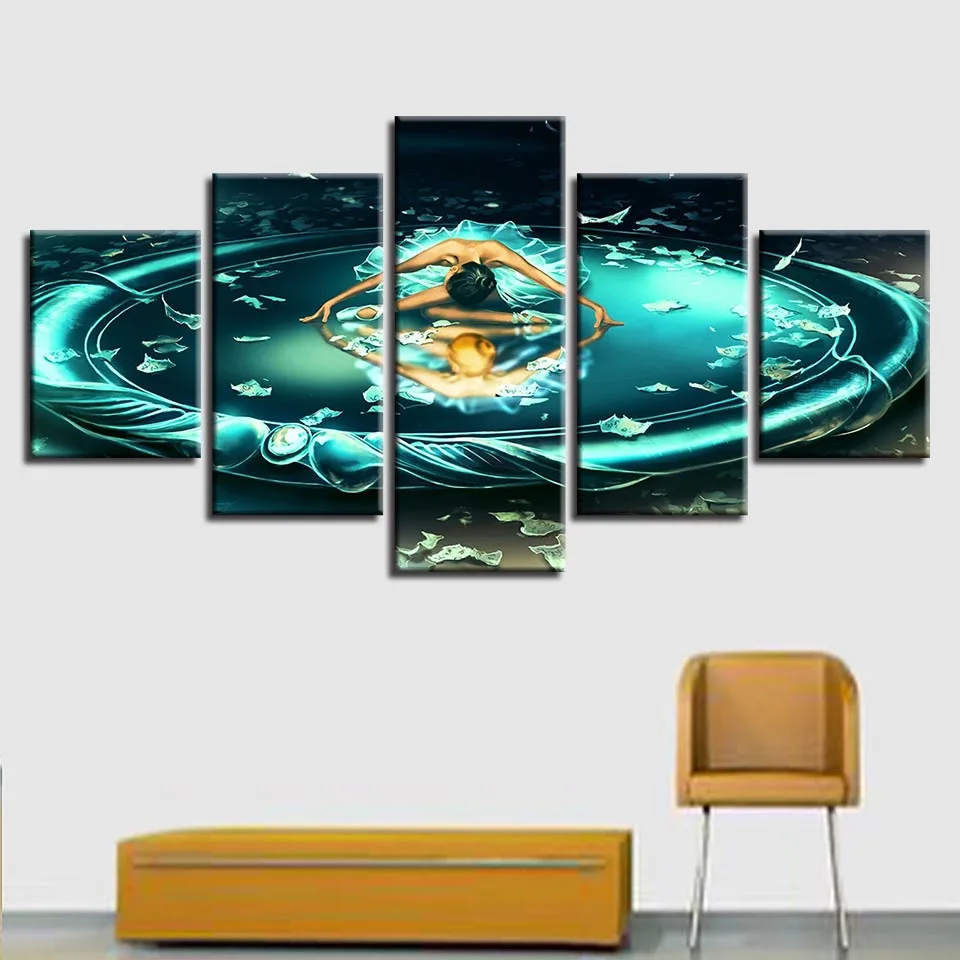 Модульная Картина на холсте Созвездие близнецов 5 шт. печать HD картина в рамке