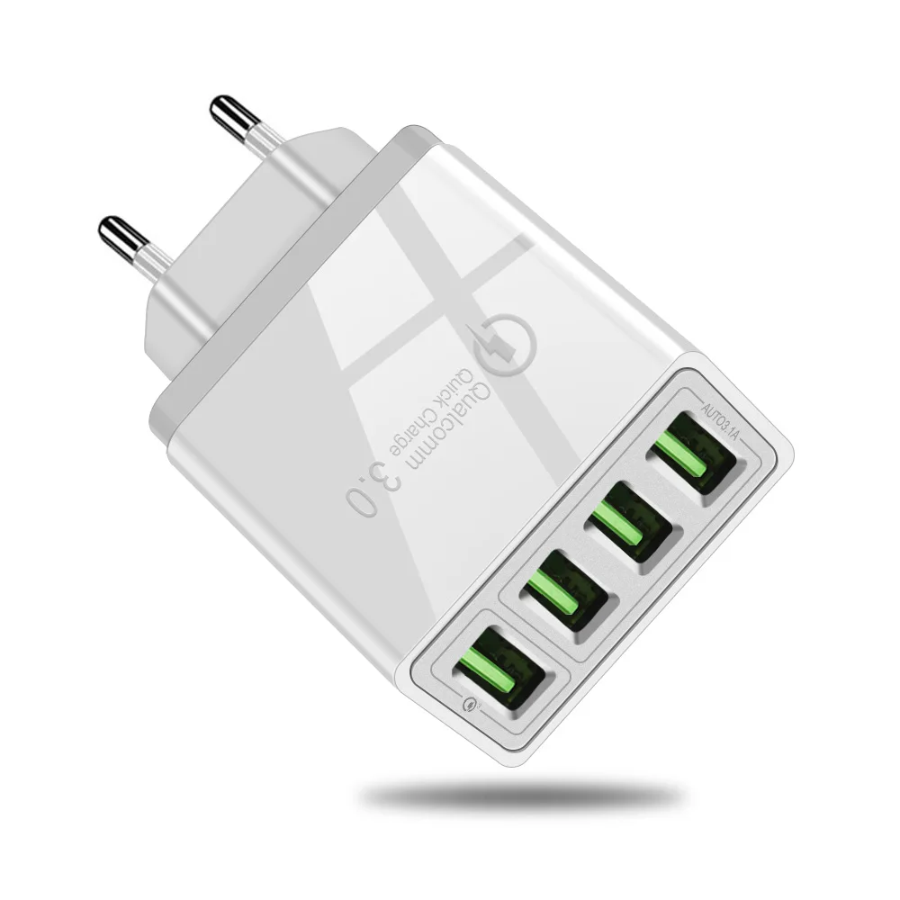 Мощное зарядное устройство для Iphone, быстрая зарядка 3,0, двойное Usb зарядное устройство, 2А, дорожное Usb зарядное устройство, адаптер для samsung, Xiaomi, 18 Вт, зарядное устройство
