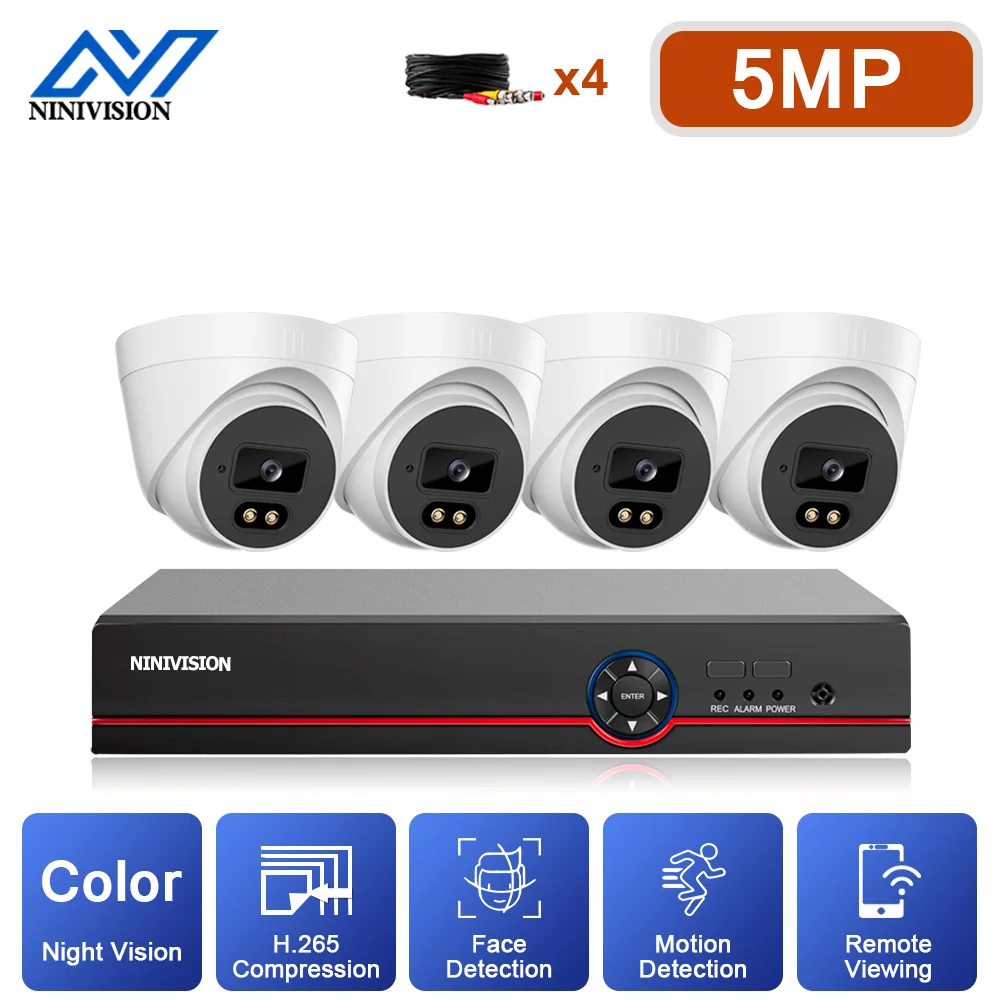 

Система видеонаблюдения NINIVISION, 4 канала, 5 МП, AHD, DVR, 5 Мп