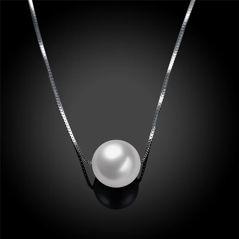 Pearl Necklaces Women 925 Sterling Silver Choker Necklace Pendant Boxing Chain Collier Femme 2020 Korea Jewelry Accesories Gift | Украшения