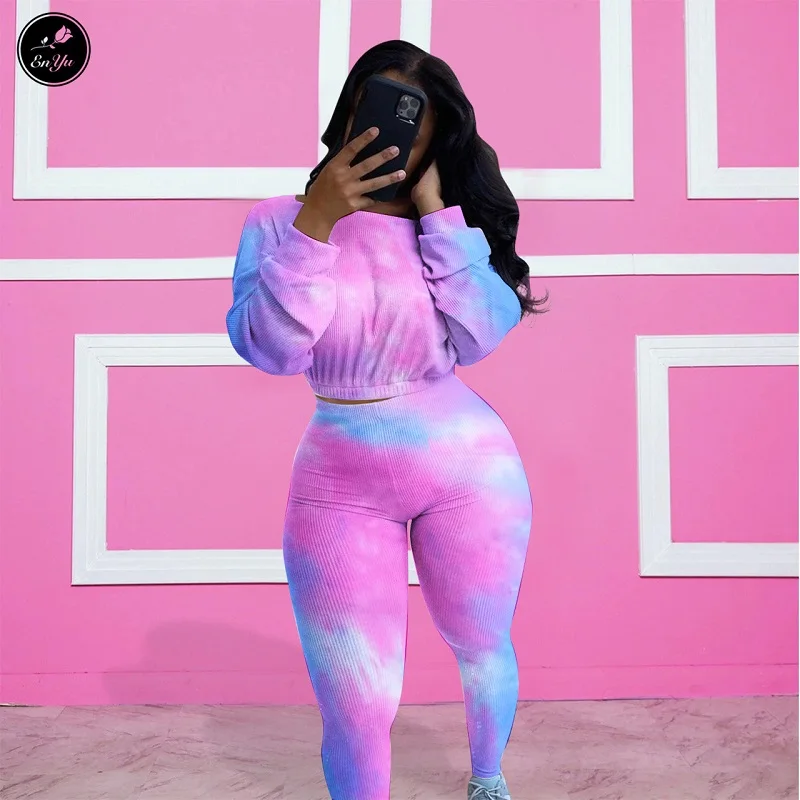 Enyu XL-XXL 2020 осенний сексуальный женский комплект из 2 предметов с завязкой длинный