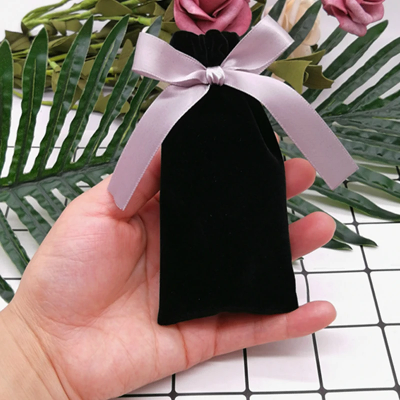 ZRBDD2 - 6x13cm 20 шт бархатный мешок для подарков, упаковка для ювелирных изделий, мешочек на шнурке для макияжа, губной помады, сумки для дня рождения, свадебной вечеринки, упаковка на заказ - Цвет: ZRBDD2 - 6x13cm