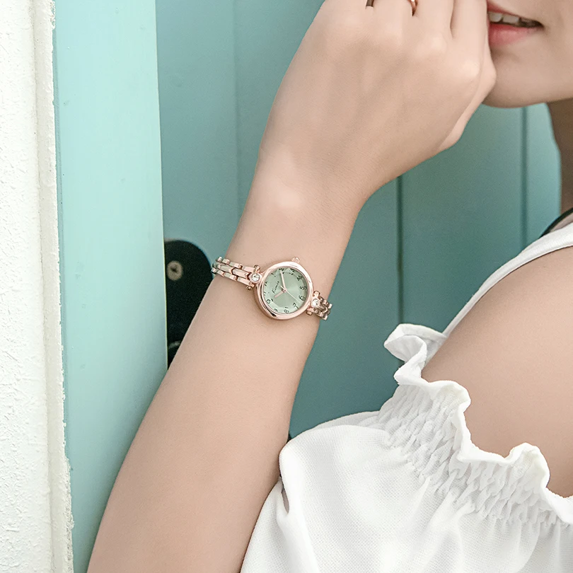 Kimio Роскошные Кварцевые часы Стразы браслет из нержавеющей стали модные