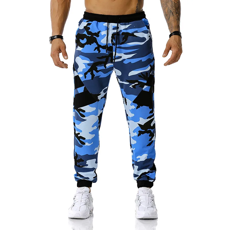 

2021 Spring and Autumn New High Quality Men's Camouflage Patchwork Sweatpants Loose Fitness Jogger Men's Pants