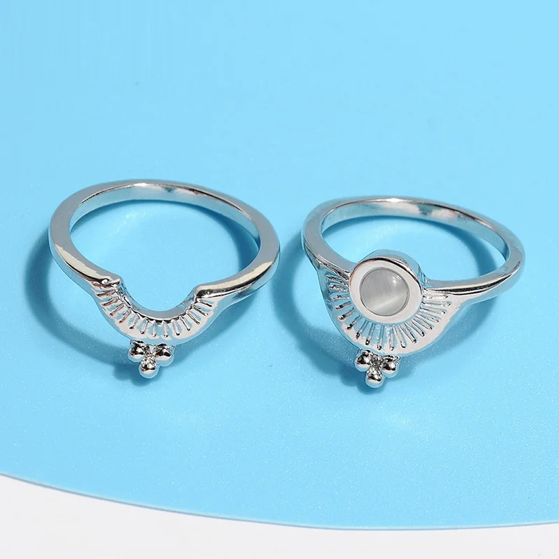 2 шт./компл. Модные Винтажные кольца набор комбинированные цветные на палец для