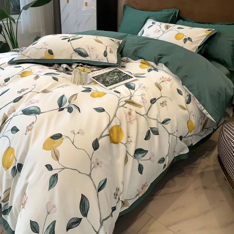 

Luxury Double Bedding Set Cotton Full Size Comforter Bedroom Bedding Set Four Seasons Juego De Cama Household Products DF50SJT