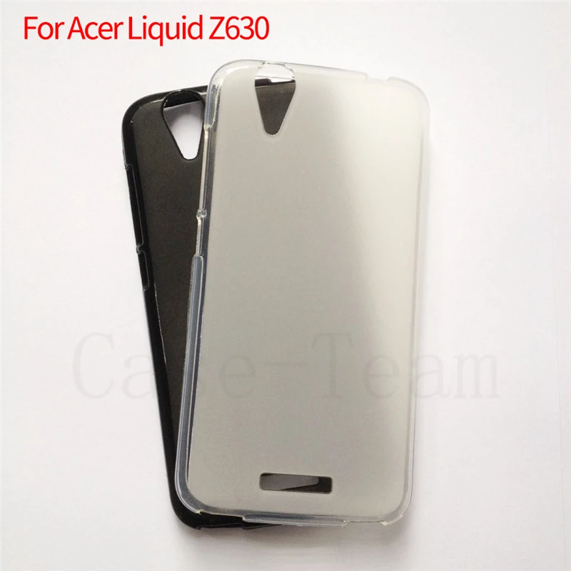 Матовый мягкий из ТПУ чехол для сотового телефона Acer Liquid Z630 прозрачный