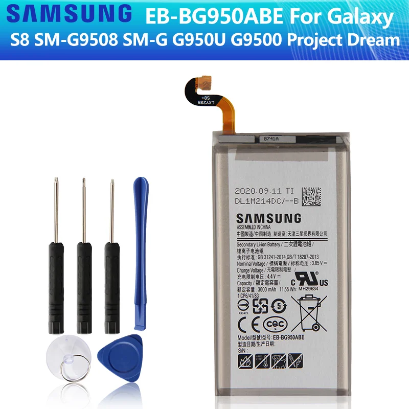 Оригинальная Аккумуляторная батарея для SAMSUNG GALAXY S8 телефон G950F G9500 G950U мечта 3000