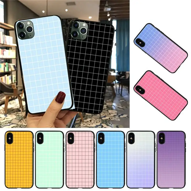 Цветной сетчатый чехол YNDFCNB для телефона iPhone 8 7 6 6S Plus 5 5S SE 2020 12pro max XR X XS MAX 11