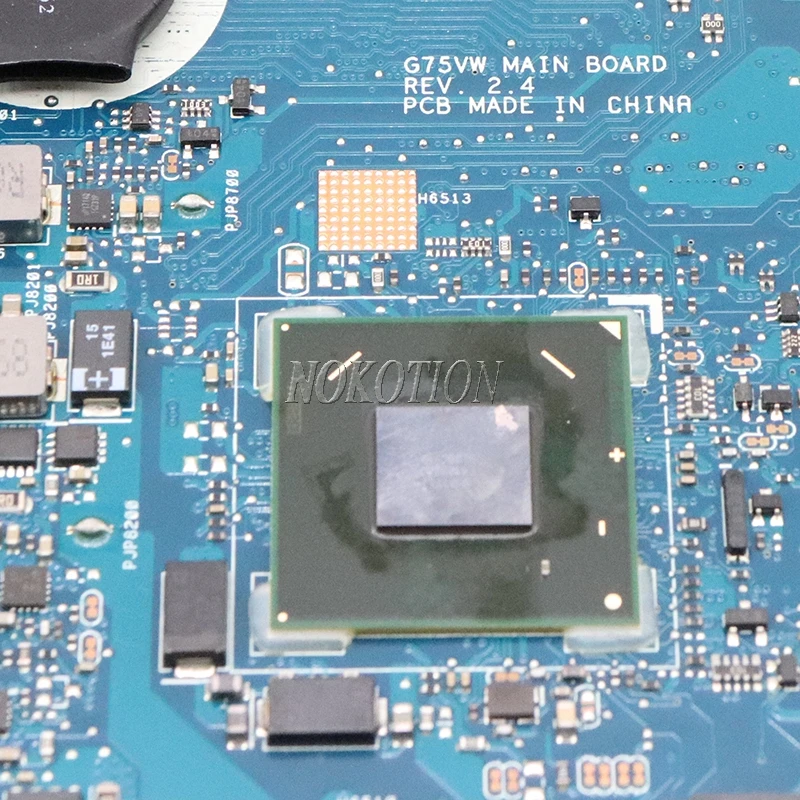 Nokotion 69N0MBM17C04 G75VW основная плата REV 2 4 PGA 989 для ASUS материнская ноутбука 2D экран |