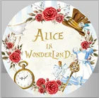 Sensfun Алиса в стране чудес круглый фон для фотосъемки день рождения вечеринка Декоративный Настольный баннер