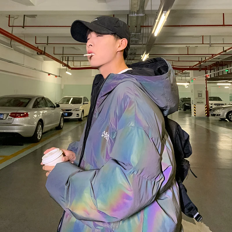 

Модная брендовая пуховая парка, мужская зимняя куртка, пальто с капюшоном, теплая уличная одежда, Корейская одежда с капюшоном, зимняя куртк...