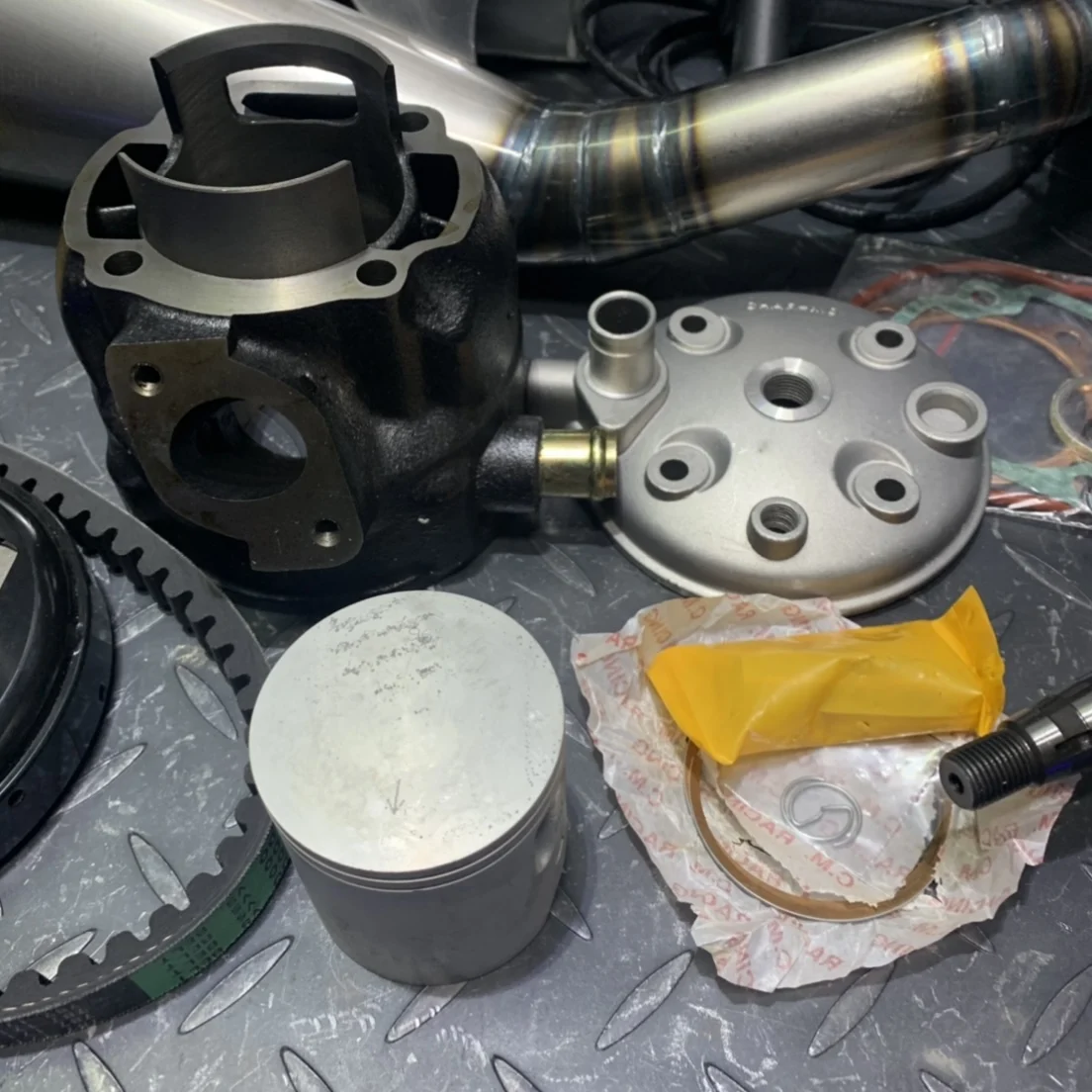 Комплект для bws 100 4VP цилиндр 56 мм коленчатый вал выхлопная труба карбюратор