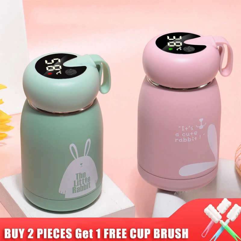 320 мл милый термос кофейная кружка умный температурный дисплей из нержавеющей