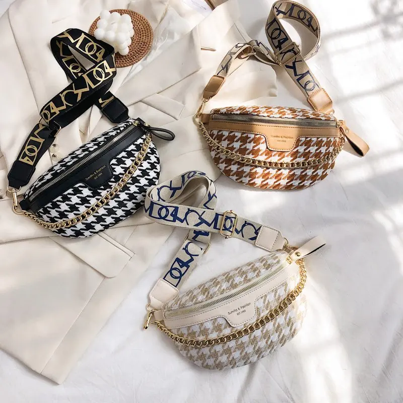 

Women's Waist Bags Fashion Fanny Pack Female Shoulder Bags Luxury Belt Messenger Bag Banana Waist Packs Retro Chest Bag