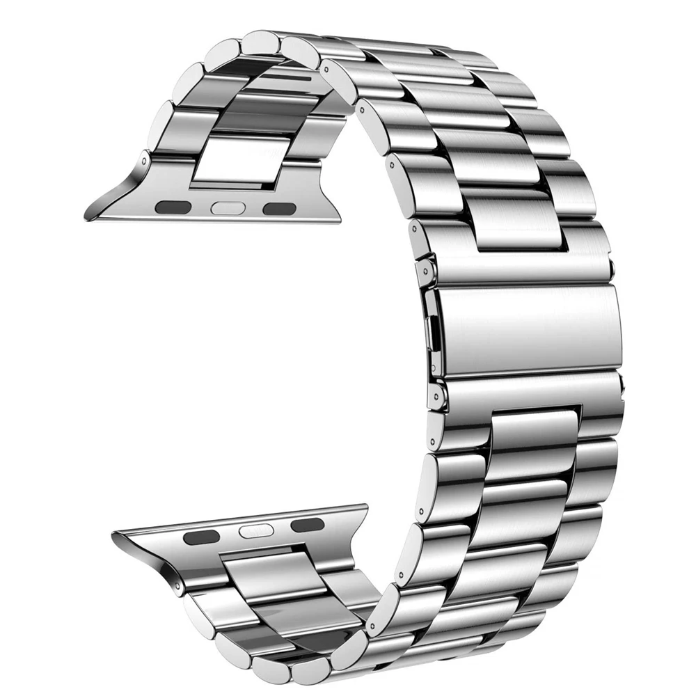 

Compatible For Apple Watch Series 5 Band 44mm Upgraded Stainless Steel Business Wrist Strap Link Bracelet For iWatch 5 40mm Belt