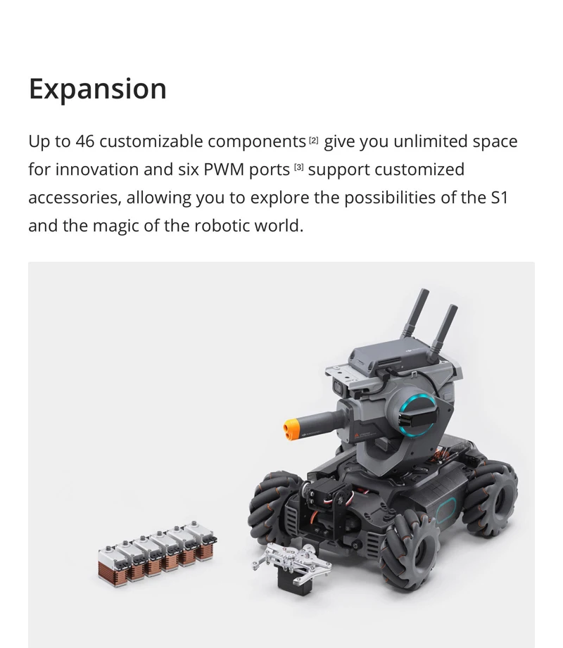DJI RoboMaster S1 AI Интеллектуальный Обучающий робот с функцией программирования игрушечный танк DJI умный автомобиль с дистанционным управлением