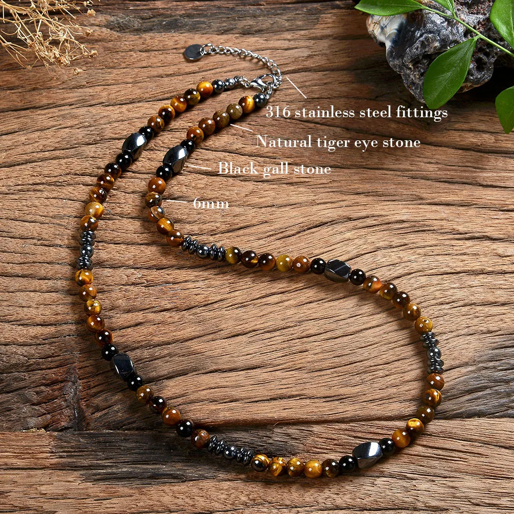 Ожерелье из натурального камня в стиле ретро с бусинами ожерелье кокосового