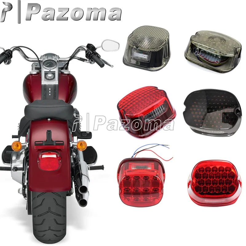 

For Harley Switchback Integrated LED Tail Brake Running Light Amber Turn Signal Layback Taillight License Plate Light Smoke/Red