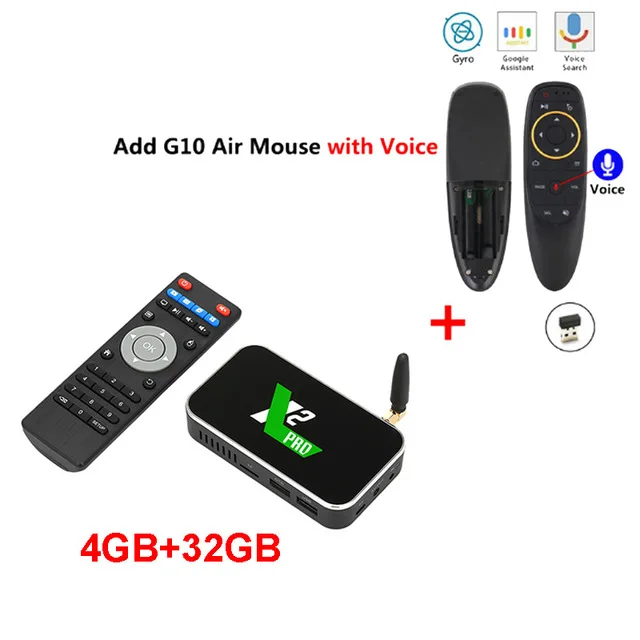 x2 pro add g10s X2 cube Smart Android 9,0 ТВ приставка Amlogic S905X2 2 Гб DDR4 16 Гб rom телеприставка 2,4G/5G WiFi 1000M BT5.0 4K HD медиаплеер X2 pro - Цвет: x2 pro add g10s