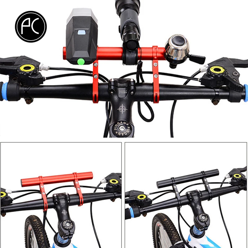 Alloy Carbon Fiber Bike Handlebar Extended Bracket for Bicycle Headlight and Computer Mounting, MTB/Road Bike Support image 6