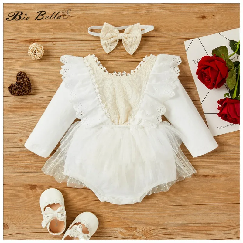 

Детский кружевной комбинезон Biobella для новорожденных девочек от 0 до 24 месяцев, летняя одежда для младенцев и девочек 2022