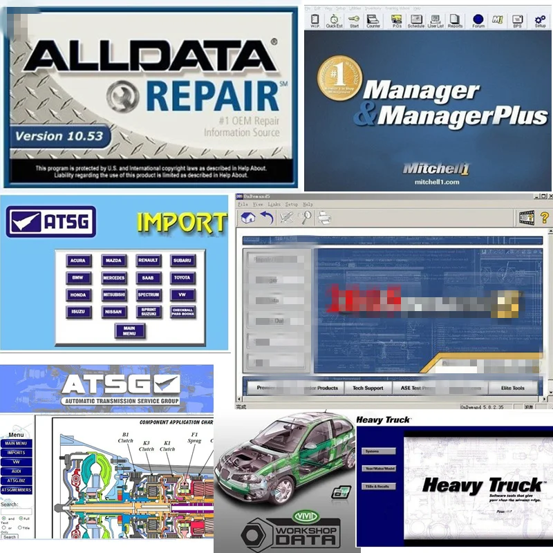 

2021 Alldata 10.53 Software Auto Repair mit//chell OD5 vivid workshop Data Car Diagnostic All data Tool Atsg