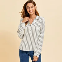woman clothes white shirt women striped shirt office 2019 ladies blouse formal loose long sleeve top house of sunny top woman