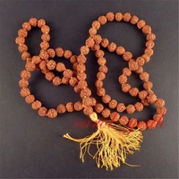 8mm rudraksha bodhi necklace 108 beads bless sutra cuff wrist pray lucky monk hot ruyi natural diy classic