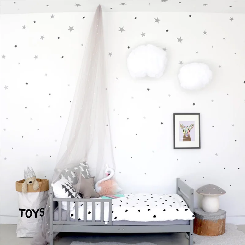 Nursery 3 Sets Stars Wall Stickers Children Decorative Decals Multiple Size Combinations Sticker For Kids Room Custom | Дом и сад