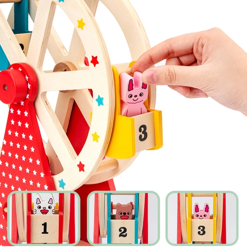 

Children Carnival Wooden Toy with Wood Animals Characters Jigsaw Puzzles for Kid