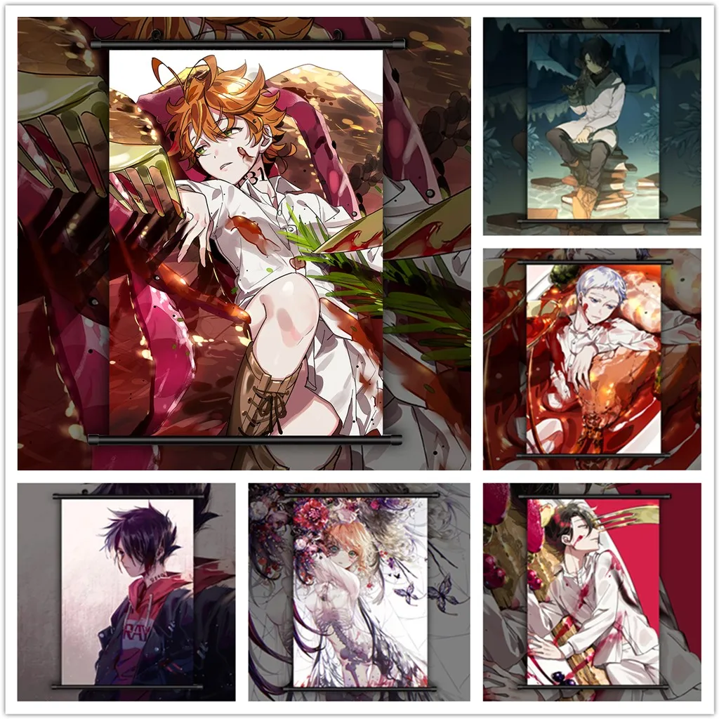 

The Promised Neverland Emma Norman Ray HD Print Wall Poster Scroll