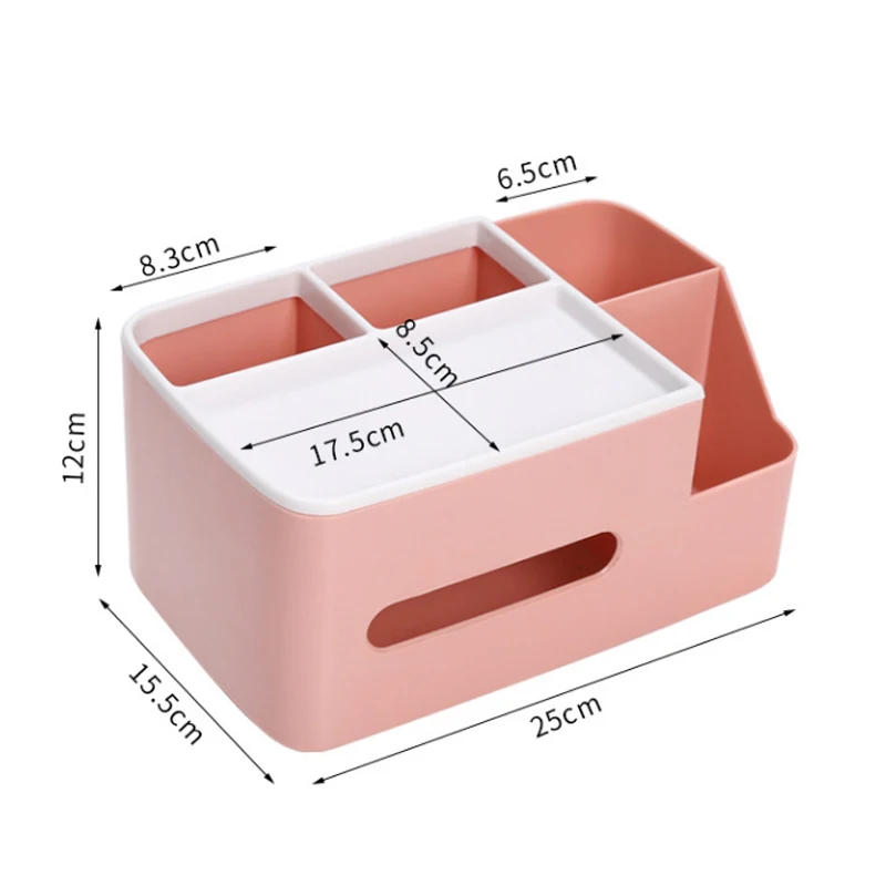 

Tissue Box Tray Napkin Holder Box Living Room Restaurant Multi-Grid Remote Control Storage Office Table Organization S6S11L12
