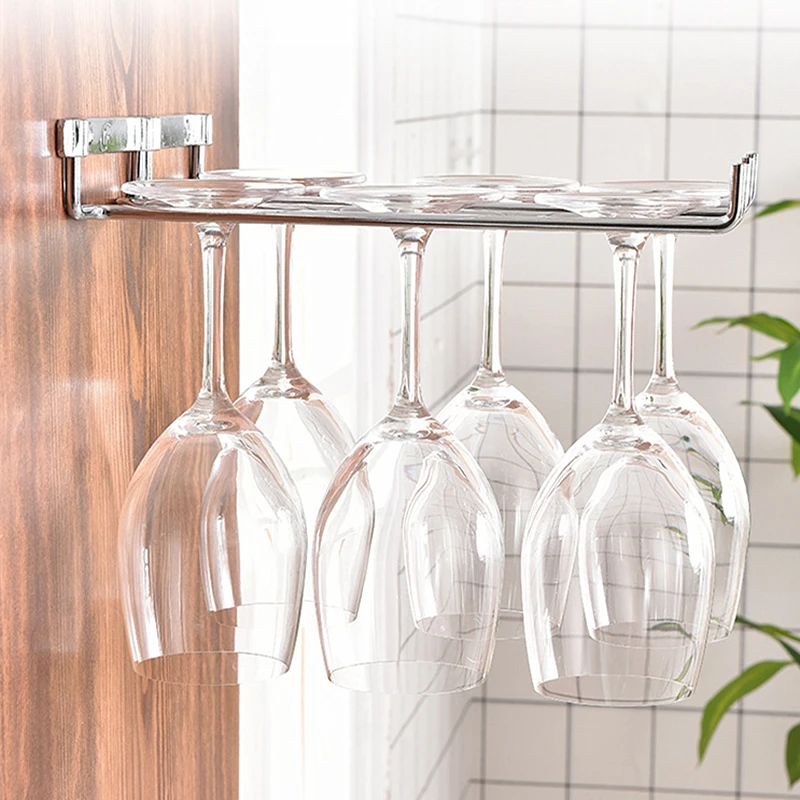 1 шт. креативный настенный кухонный двухрядный держатель для Винных Бокалов