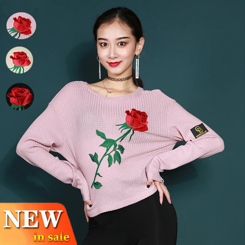 Костюм для латинских танцев современный танцевальный Топ одежда упражнений