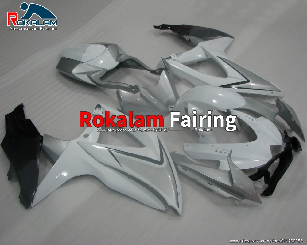 

Bodywork For Suzuki K8 GSXR600 GSXR750 2008 2009 2010 GSX-R600 GSX-R750 08 10 Gray White Motorcycle Fairings (Injection Molding)