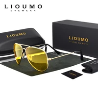 lioumo fashion aviation sunglasses women polarized glasses men day night vision driving goggles yellow anti glare oculos sol