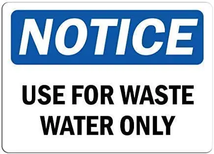 

Metal Parking Signs,8" x 12",Use for Waste Water Only Sign Retro Metal Decoration Metal Sign Wall Decor