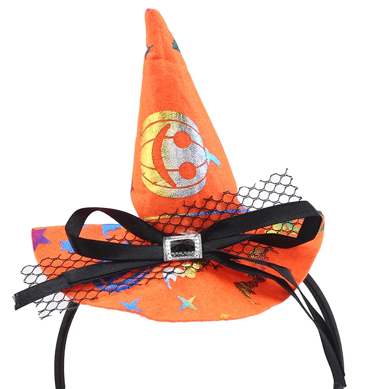 Повязка на голову в виде тыквы для Хэллоуина оранжевый головной убор ведьмы