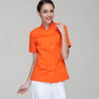 2021 summer bakery uniform women chef coat restaurant female chef jacket